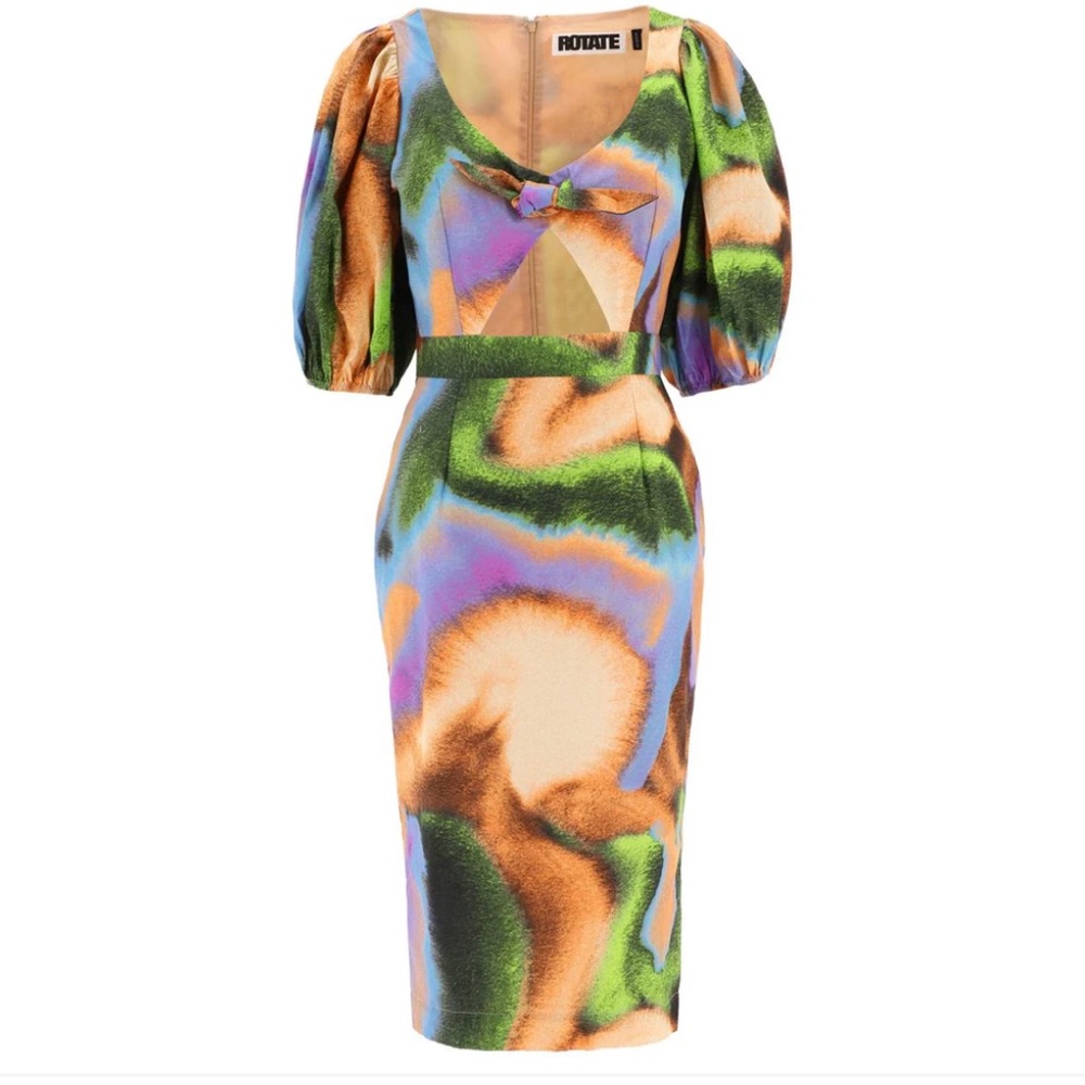 NWT ROTATE Cara Organic Cotton - Poplin Midi Dress - Picture 1 of 11